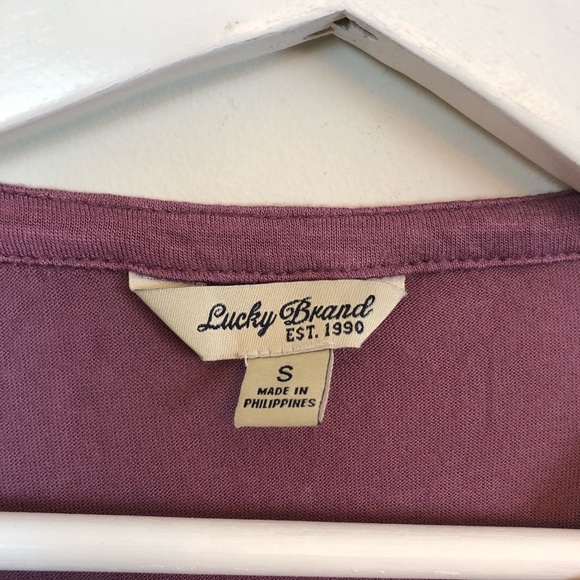 Lucky Brand Lavender Velvet Long Sleeve Tee - Picture 3 of 7